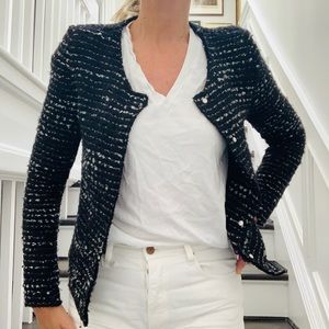 IRO tweed  black and white jacket